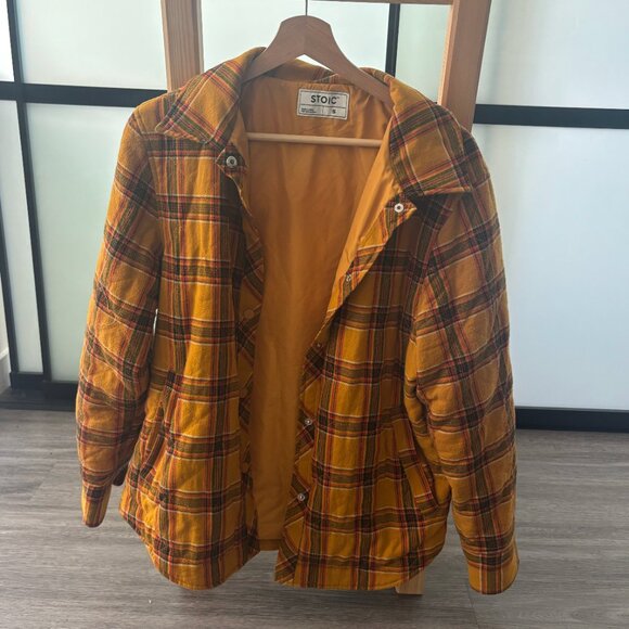 Stoic Quilted Boyfriend Plaid Shirt Jacket - Women's Small - Picture 2 of 4